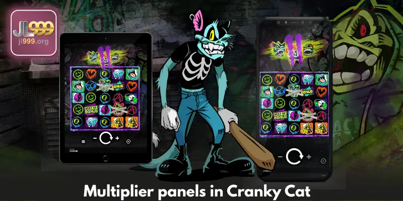 Multiplier panels in Cranky Cat